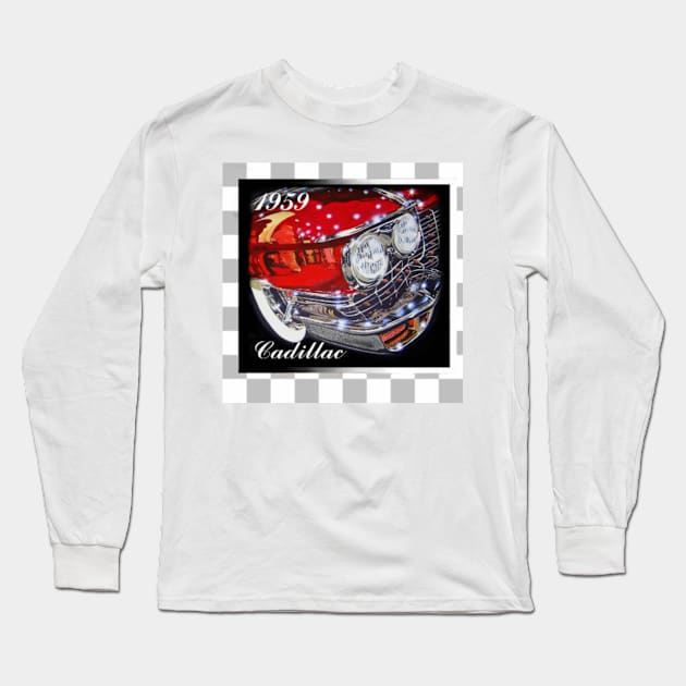 Reflections At A Car Show Long Sleeve T-Shirt by monjii